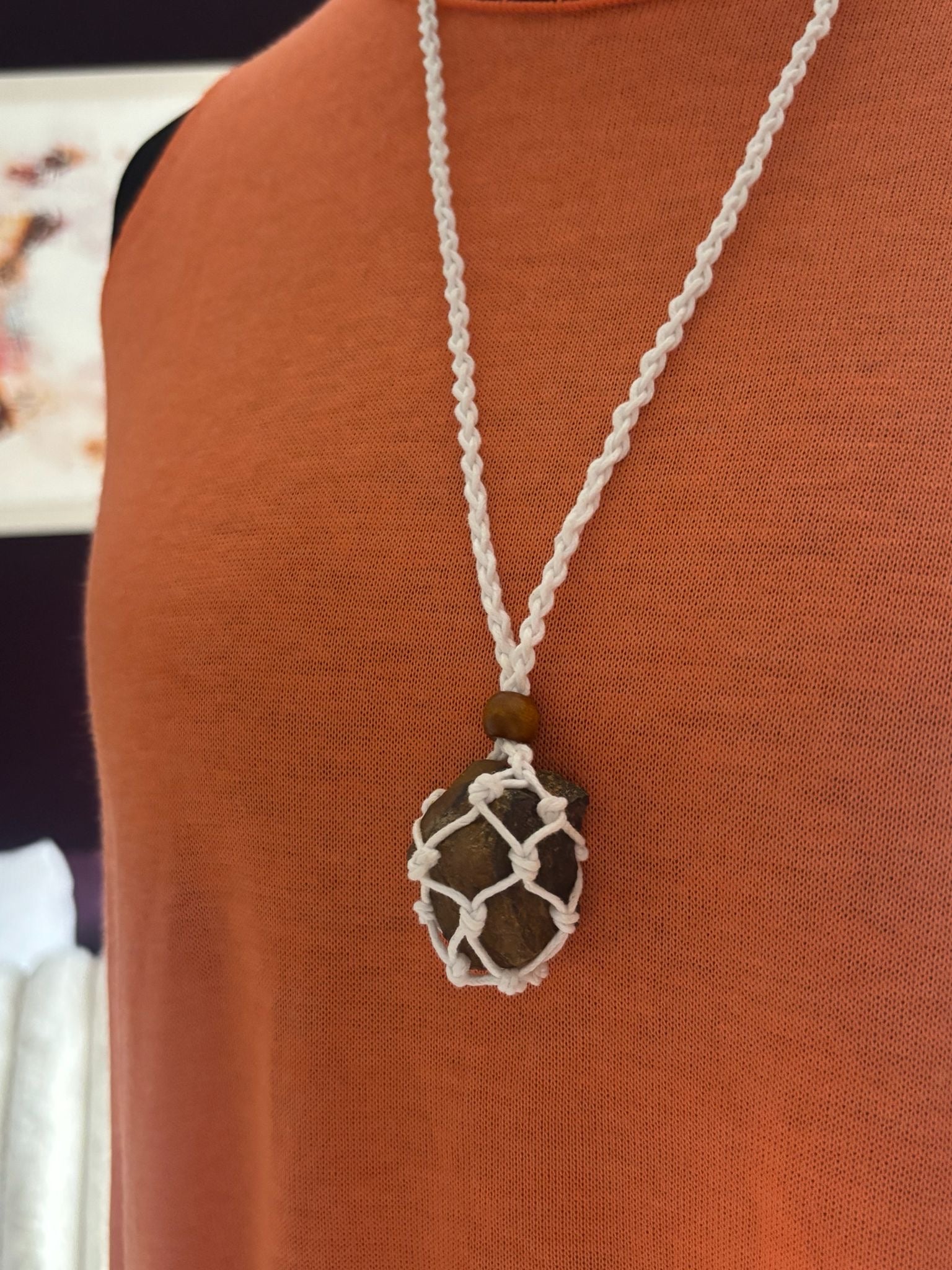 Macrame & Gemstone Necklace