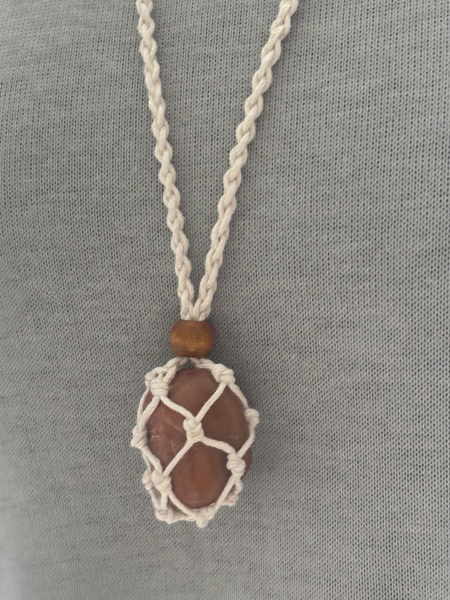 Macrame & Gemstone Necklace