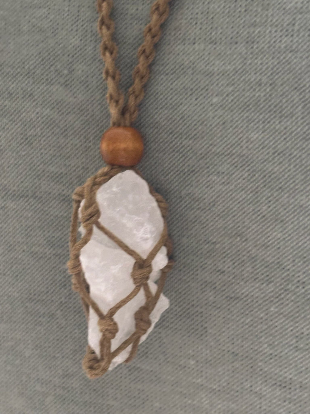 Macrame & Gemstone Necklace