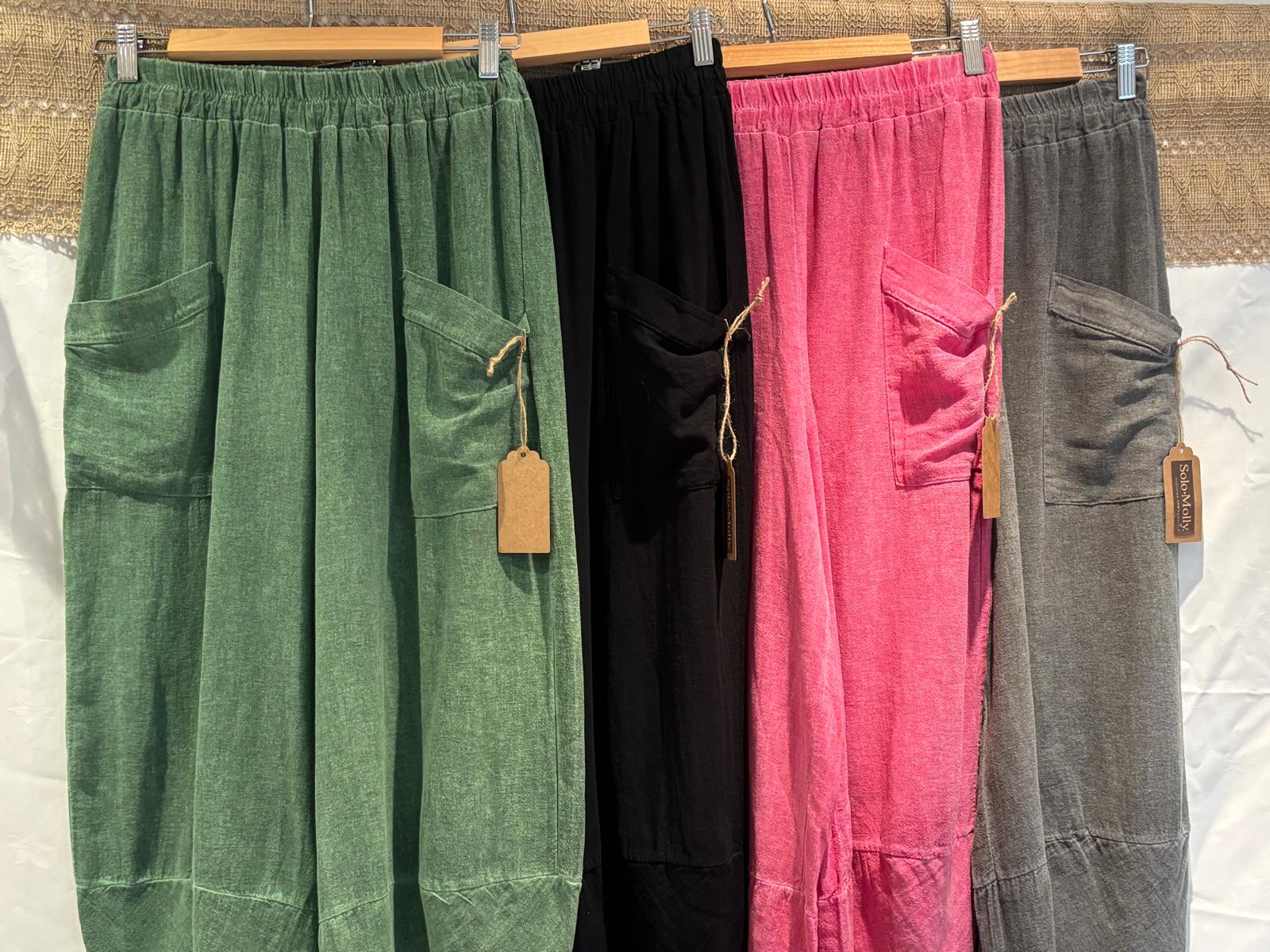 Italian-Made Harem Pants – 100% Cotton – One Size
