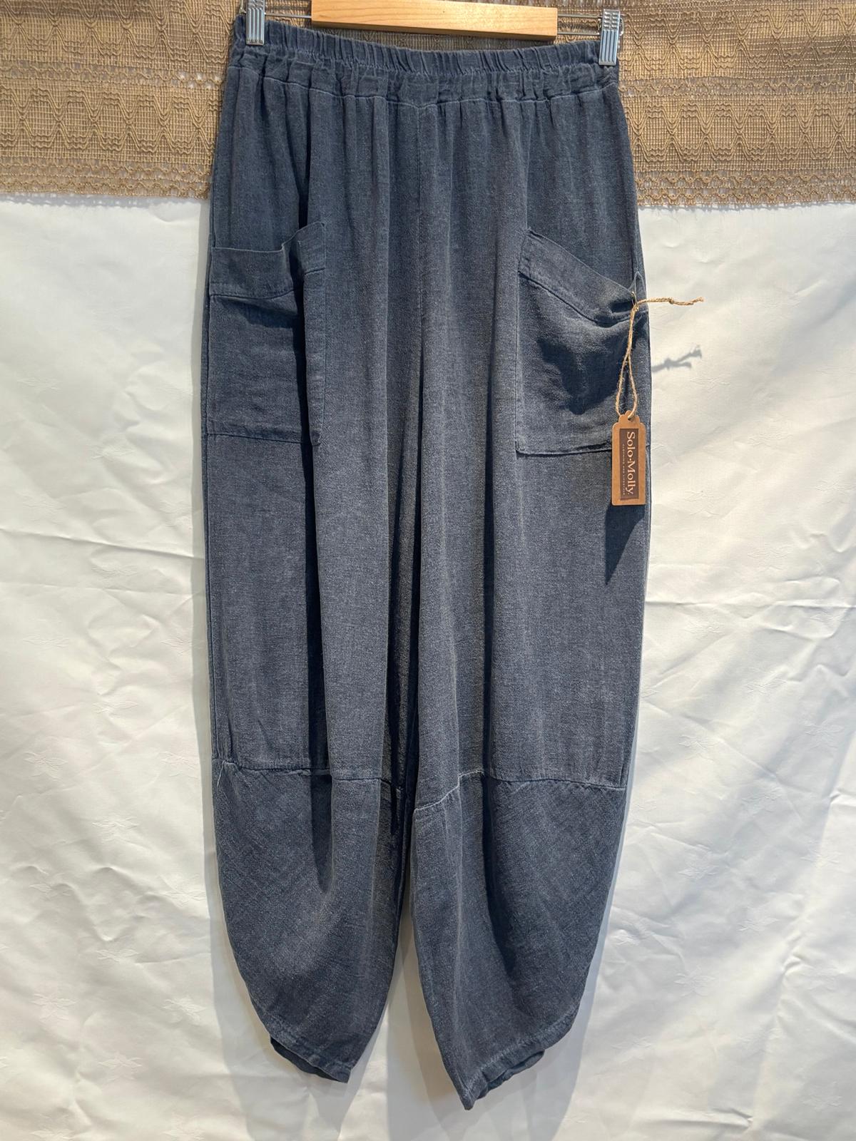 Italian-Made Harem Pants – 100% Cotton – One Size