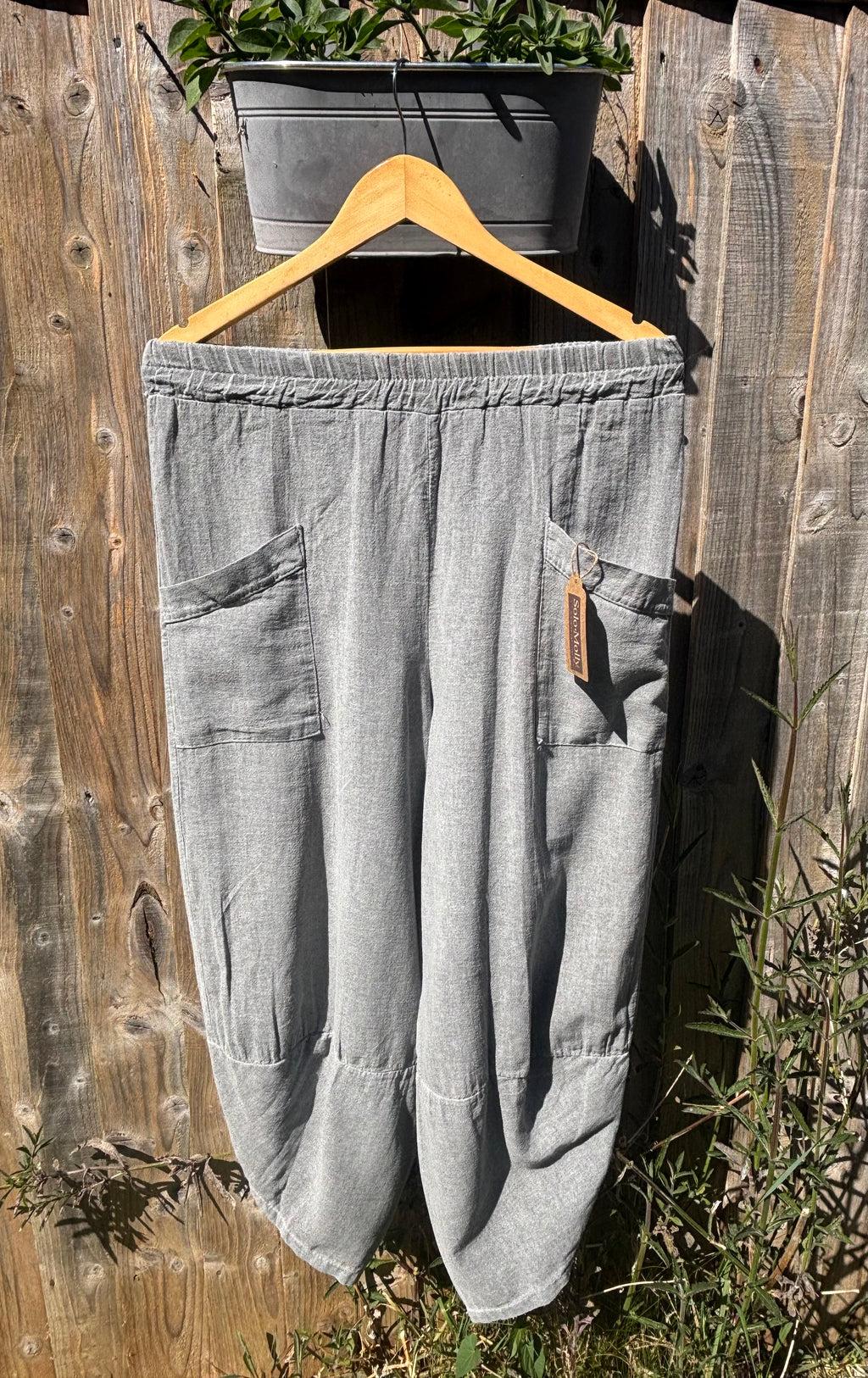 Luxury Italian-Made Harem Pants – 100% Cotton – One Size