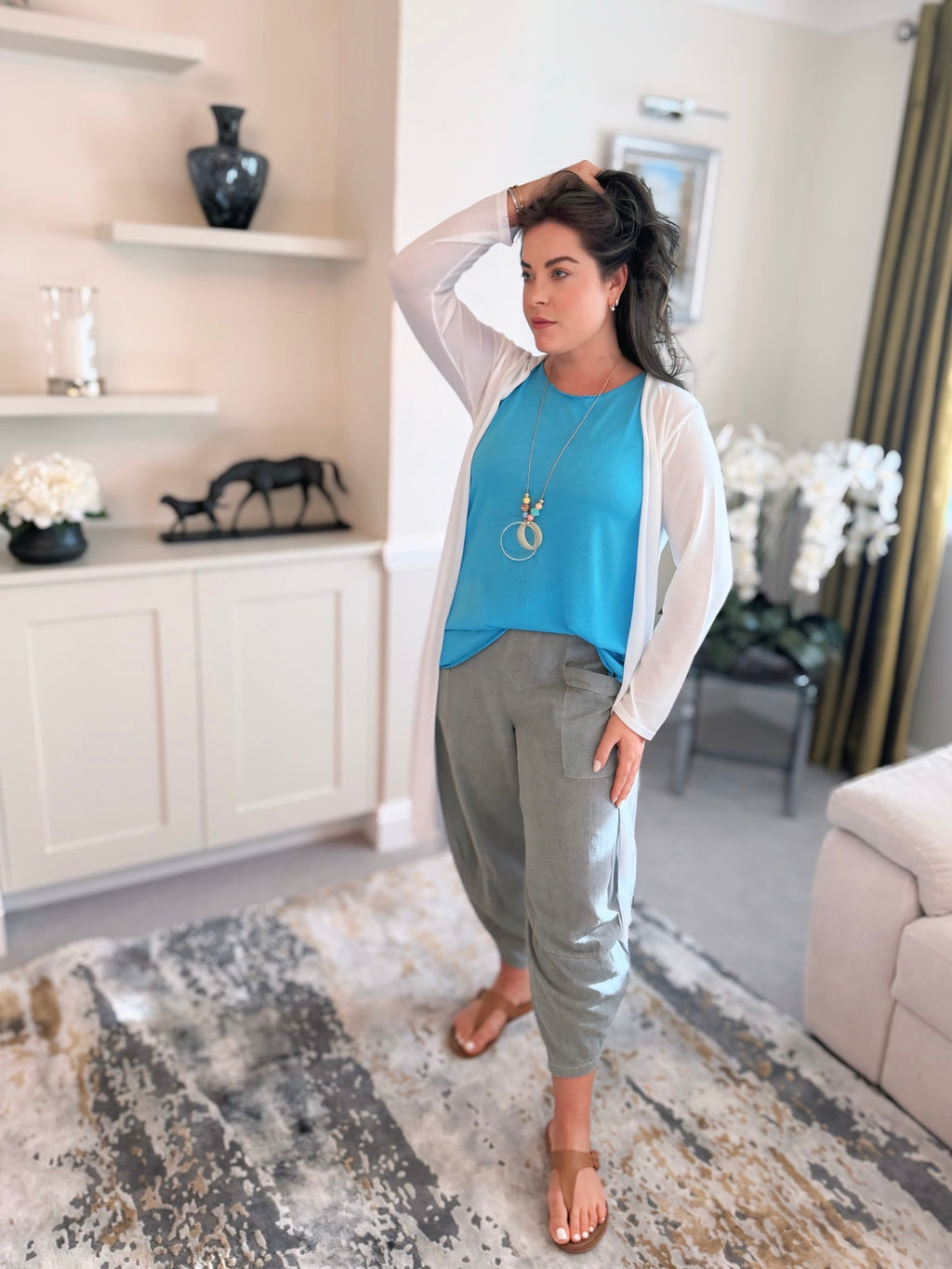 Luxury Italian-Made Harem Pants – 100% Cotton – One Size