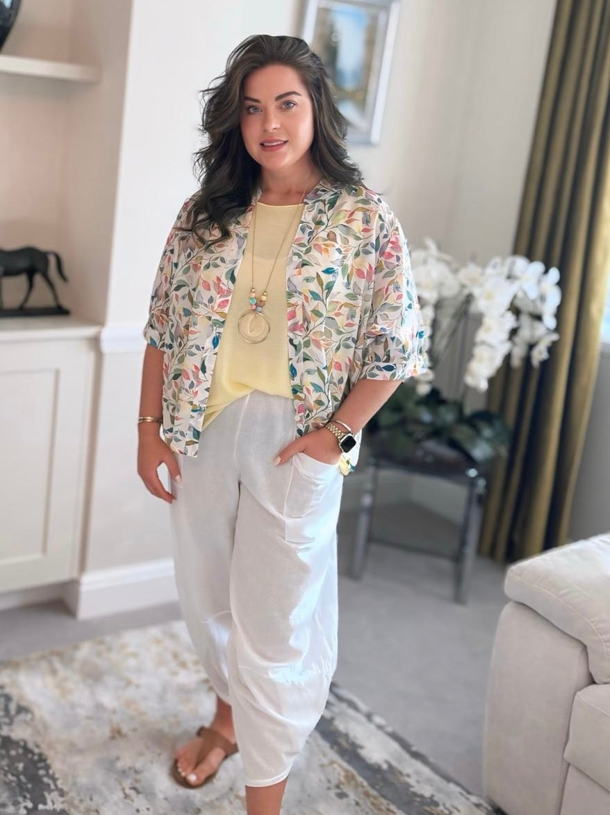 Patterned Shirt - Multi Coloured Leaf