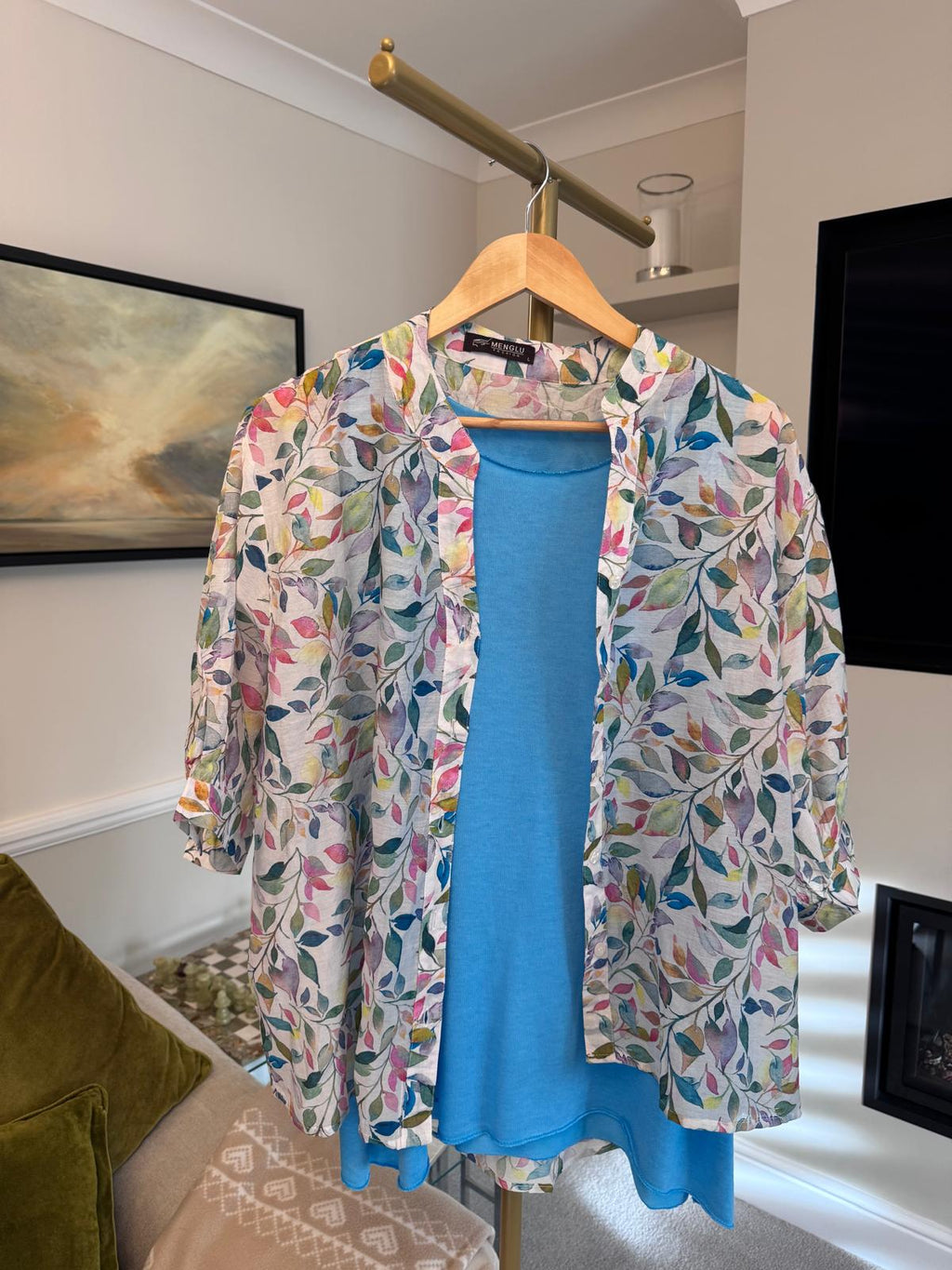 Patterned Shirt - Multi Coloured Leaf