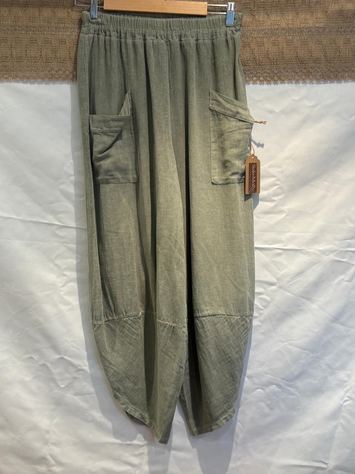 Italian-Made Harem Pants – 100% Cotton – One Size